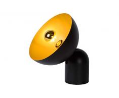 Lucide Vidor - Lampada da tavolo in metallo, 40 W, colore: Nero/Oro