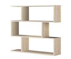 13casa Kafka Libreria, Melamina, Marrone, 110x25x97 cm