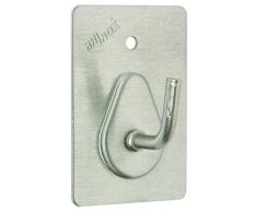 Brinox Mini appendiabiti adesivo 5.3x3.6x2.6 cm acciaio INOX, Blister con 2 unitÃ 