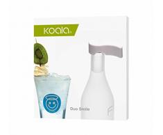 koala-Set cavatappi e Tappo Bicchieri di Champagne e identificatori Bianco