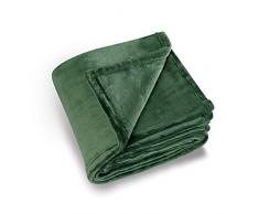 Linder Plaid Morbido, Poliestere, Verde, 130Â x 180Â cm