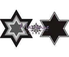 Marianne Design Craftables Fustelle Stella di Natale di Base, Metal, Grey, 18x14.5x3 cm