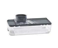 Lurch 220815 - Grattugia multifunzione, con 3 lame, coperchio e supporto per residui, in plastica