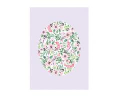 Komar - Quadro da Parete con Motivo Lavanda Shelly, per Soggiorno, Camera da Letto, Decorazione, Stampa Senza Cornice, Disponibile in 3 Misure, Multicolore, P037D-30x40