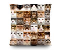 AG Design CN 3615 Cuscino Decorativo con Copertina, Poliestere, Multicolore, 45 x 45