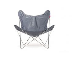 Roomox Butterfly Sedia di Design, Tela, Grigio, 81x83x89 cm, Singolo