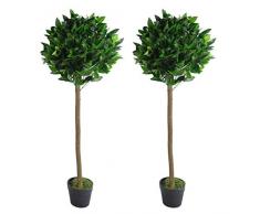 Orchidea artificiale a foglia, Verde, 120 cm (4ft)