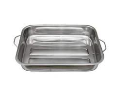 Moha Braciere Piatto da Forno Inox, Acciaio, Lunghezza 31 cm, Larghezza 42 cm, Altezza 6,5 cm