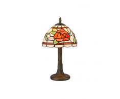 Interfan tavolo Tiffany Roses piccola E14, Multicolore