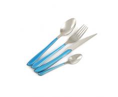 Galileo Casa 2197257 louvre Posate 24 pz Blue, Acciaio + Plastica