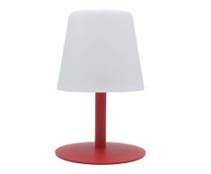Lumisky Love da tavolo da giardino, luce bianca, senza fili, con batteria Standy Mini Rock a LED, 26 cm, ABS Acciaio, rosso, 15x15xH26, 2