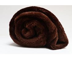 Soleil docre Copridivano o Letto Morbidissimo 140 x 200 cm Calin Cioccolato in Microfibra