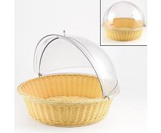 Pinti Inox 971P0762 Cesta Pane Rotonda con Cupola, Marrone