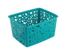 InterDesign Blumz Cestino Domestico per Cucina, Bagno Ufficio, Garage - 21,59 x 27,43 x 35,81 cm, Verdone