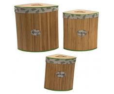 Item Set 3 cesti Guardaroba bambù 54 x 51 x 38 cm, Vari