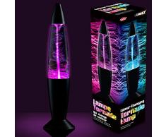 Tobar Lampada a LED Tornado Nera, con Cambio di Colore, Circa 35 cm di Altezza, Funzionamento a Batteria, Decorazione per la Vostra casa, Multicolore