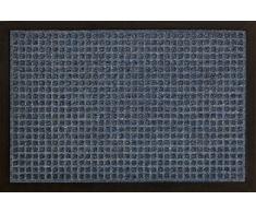 ID Opaco 90150 02 Impatto Tappeto Quadrato-Zerbino in Fibra, in Polipropilene/caucciù, 150 x 90 x 1 cm, Blu, 90 x 150 cm