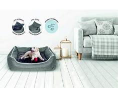 Sogni e Capricci Pets Cuccia Dandy, Poliestere, Grigio, 62 x 50 x 17 cm