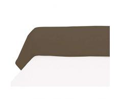 Soleil docre Zzz - Federa per Cuscino cilindrico, in Policotone, 45 x 135 cm, Colore: Marrone