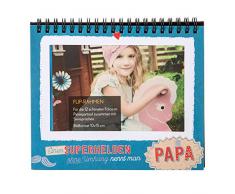 Goldbuch - Espositore da Tavolo Papa per 12 Foto in Formato 10 x 15 cm, Cornice per Foto in passepartout e con Frasi sensoriali, Cornice per Foto da Personalizzare, Carta, 18 x 16 x 2 cm