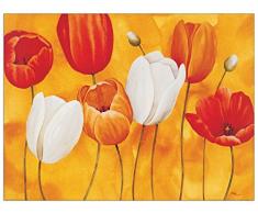 Artopweb Pannelli Decorativi Luffarelli Festa di Tulipani Quadro, Legno, Carta, Vernice, Multicolore, 80x1.8x60 cm