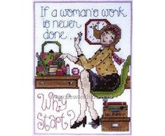 Design Works 9787 - Tavolo Punto Croce, Design Donna nel Suo Boudoir