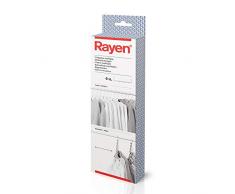 Rayen - Appendiabiti Multiplo 4 Pezzi, Cromato, 26 x 7,2 x 5,2 e 37,5,2 cm