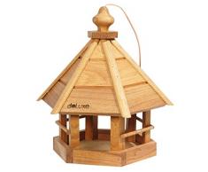 Lusso della Casetta in legno di quercia con cordino, Mangiatoia per giardino da appendere