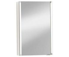 Fackelmann Armadio con Specchio, Legno, Argento, 16,5 x 42,5 x 67 cm