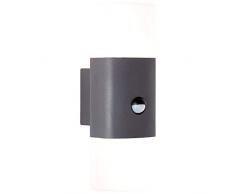 AEG Lampada da Parete per Esterni, 2 luci con sensore di Movimento, Antracite