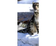 ID PeelitStickit-044 60 x 130 cm, Colore: Bianco, Motivo: Tigre di Alta qualità , Vinile Adesivo da Parete, Motivo: Animali