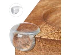 Relaxdays Paraspigoli per Bambini, Set da 12, Paracolpi per Angoli di Mobili, Tavolo, da Incollare, Trasparente, PVC, 1 pz