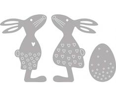 Rayher 50149000 - Set di fustelle per decorazioni pasquali, trasparenti, 2,5-4,5 x 2,8-3,1 cm