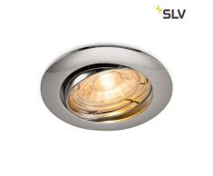 SLV Pika plafoniera lampada da incasso, alluminio, Cromo