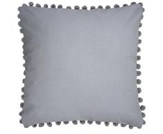 Ragged Rose Cuscino in Velluto di Cotone Damascato, Quadrato, 45 cm, Argento (Silver)