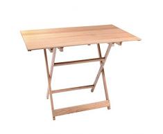 HOUSE COLLECTION Tavolo da Legno Naturale, 100 x 60 cm, Multicolore, Taglia Unica