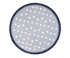 Vallila Keksi Tappeto à 133 cm, Blu, a Pois, Design scandinavo, 133cm x 133cm