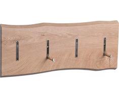 HomeTrends4You Zürs 3 - Guardaroba in MDF, 60 x 25 x 2,3 cm, Colore: Marrone