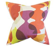 The Pillow Collection Orla Geometrico Cuscino, Viola