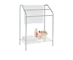 WINK DESIGN Air Porta Asciugamani con Mensola, Metallo, Bianco, 83x57.5x26 cm