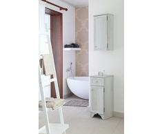 FERIDRAS Arte Povera Pensile, Bianco Shabby, 21x33x68 cm