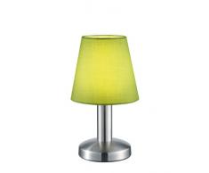 Trio Leuchten Trio 599600115 Lampada da Tavolo in Nickel Opaco, Paralume in Tessuto