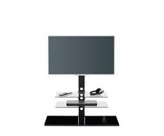 Maja Möbel - Mobile per TV, in Vetro, 100,00 x 45,00 x 102,00 cm, Colore: Nero
