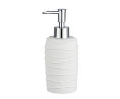 Wenko Dispenser Sapone in Corda Dispenser di Sapone Liquido, capacitÃ 0.24Â L, Poliresina, Bianco, 9Â x 7.5Â x 17Â cm