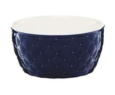 AMBITION 29155 Ciotola Glamour 13,5 Insalatiera, in Vetro temprato, Lavabile in lavastoviglie, Moderno Trapuntato, Porcellana