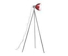 Premier PREM-2501645 Lampada da Terra, Cromo, Rosso