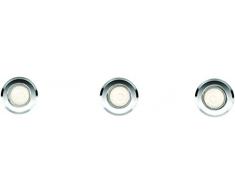 Philips Lighting Enif Set 3 Faretti da Incassi Fissi Senza Lampadina, Cromato, 9 x 9 x 10 cm