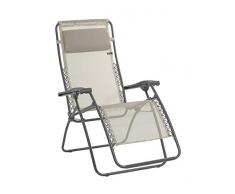 Lafuma Sedia a sdraio, Pieghevole e regolabile, Sospensione a lacci, RSXA, Batyline, Beige, LFM2034-8548