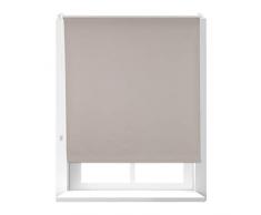 Relaxdays, Marrone Tende a Rullo Termiche, Tenda Oscurante con Staffa per Il Montaggio e Catenella, Stoffa 160x106 cm, Poliestere, Alluminio, plastica, 160 x 110 x 4,5 cm