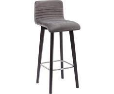 KARE Sgabello Bar Lara Velluto, Argento, 98 x 46 x 42.5 cm